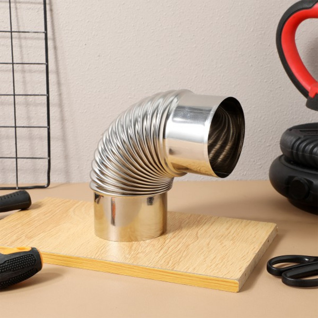 호환 녹 방지 스테인리스 스틸 굴뚝 엘보 배기 주방 환기 호스 목재 스토브 배기구 내열 목재 스토브