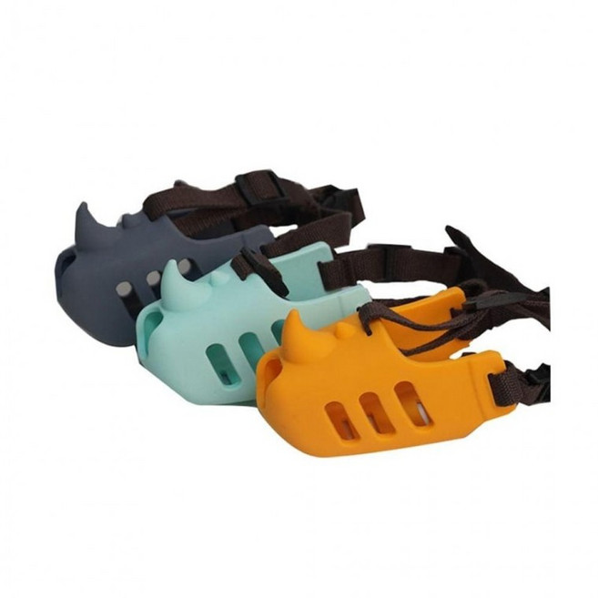 best 강아지 외출 실리콘 입마개 반려동물 물림방지 마스크 진돗개 짖음방지, L_오렌지, 1개