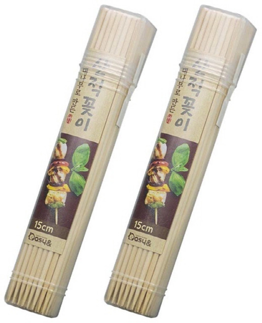생활미소 대나무로 만든 산적꽂이 80입, 15cm 2개, 80개입