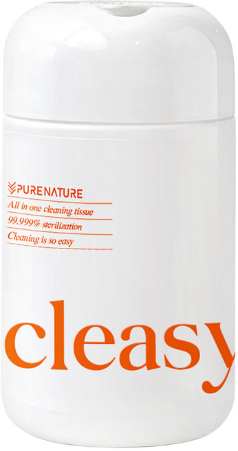 퓨어네이처 세정살균 청소용물티슈 파워 소독티슈, 1개