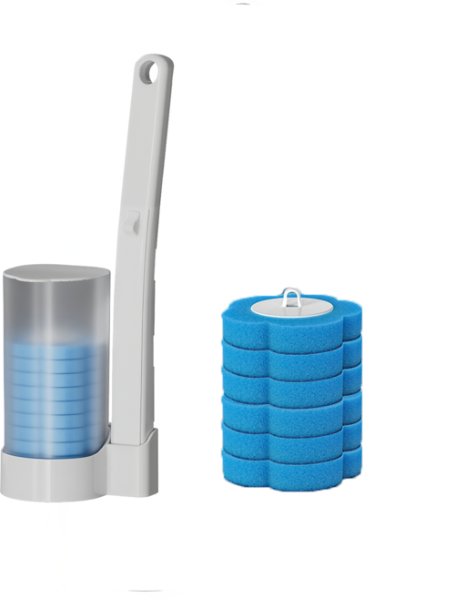 일회용 변기 청소솔 욕실 청소도구 변기 청소 공구, 1세트, 바다의 맛