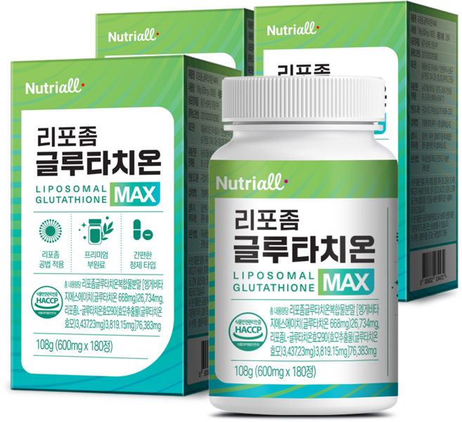 리포좀 글루타치온 MAX 식약청 HACCP 인증 6개월분, 3개, 180정