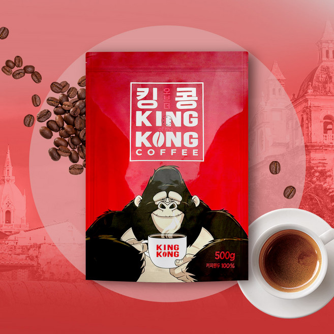 공장직영 원두커피 킹콩 02 콜롬비아 에스프레소 블렌드, 500g, 1개, 홀빈(분쇄안함)