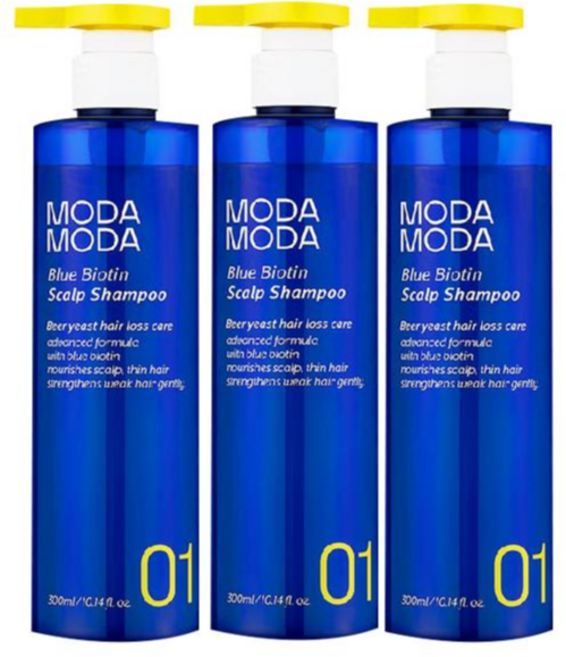 모다모다 블루비오틴 스칼프샴푸, 3개, 300ml