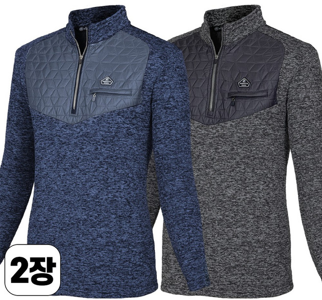 워킹맨 아울렛 1+1 가을 겨울 기모소재 남성 다이아 기모 누빔 집업 티셔츠 작업복 등산복 A216