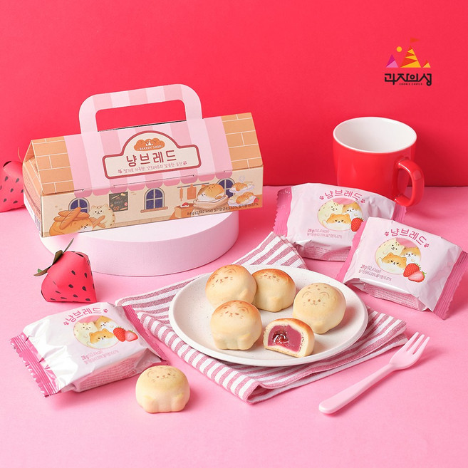 멍냥빵 냥브레드 빵 디저트 간식 선물세트, 3개, 28g