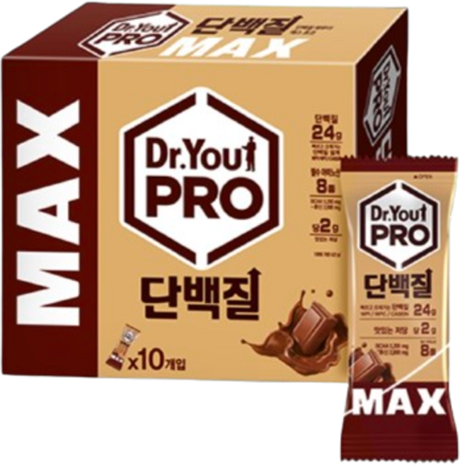 닥터유프로 단백질파우더 MAX 초코, 42g, 10개