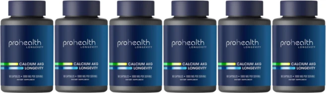 Ca 칼슘 ProHealth 롱제비티 Longevity AKG 1 000 mg 500 mg per Capsule, 6개, 60정 - 쿠팡