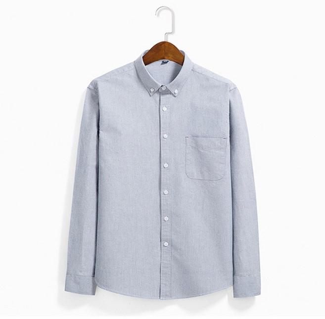 옥스포드 남자 긴팔 무지 셔츠 캐주얼 남방