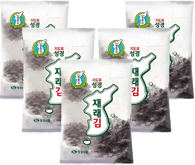 지도표성경 재래 전장김, 60g, 5개