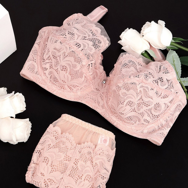 [비너스] 블룸 레이스 와이어 홑겹 브라팬티세트 / B-C컵