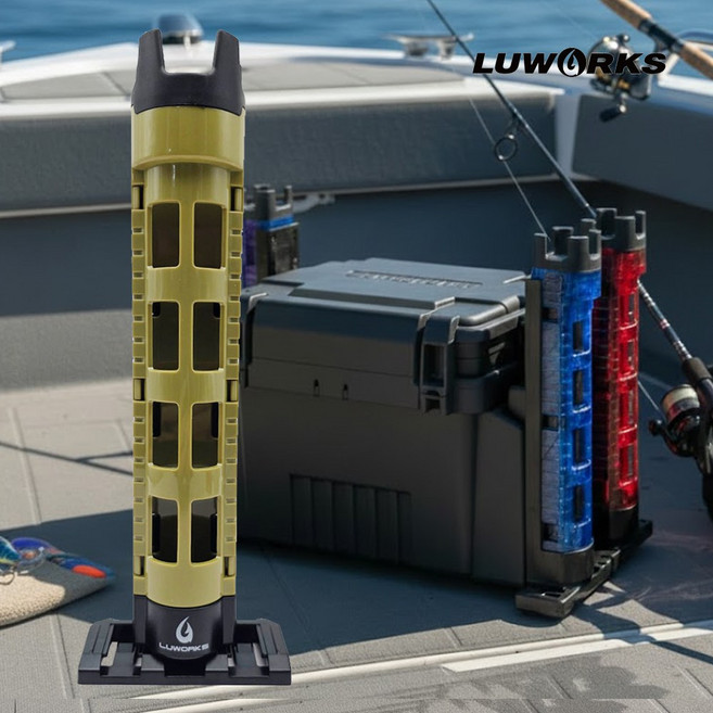 루웍스 로드 스탠드 거치대 280S 낚시대 태클박스 메이호 피기베이스 호환 LWT-141, 샌드베이지 (NEW)