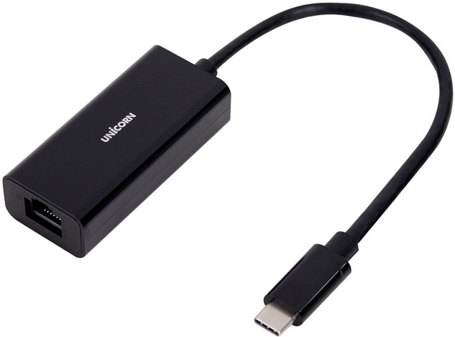 유니콘 C타입 기가 유선랜 어댑터 USB 3.1 Gen1, TLAN-1200C, 1개