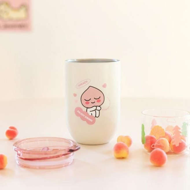 카카오프렌즈 데일리 스텐 텀블러 350ml 어피치, 1개, 상세페이지 참조