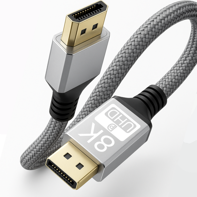 코드온 DP 케이블 1.4v 8K UHD 고속 전송 줄꼬임방지 / 1416UD8K, 1.5m, 1개