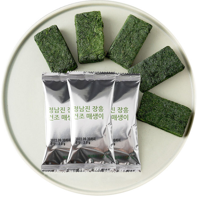 정남진장흥 동결건조매생이 10블럭/ 매생이굴국, 2.5g, 10개