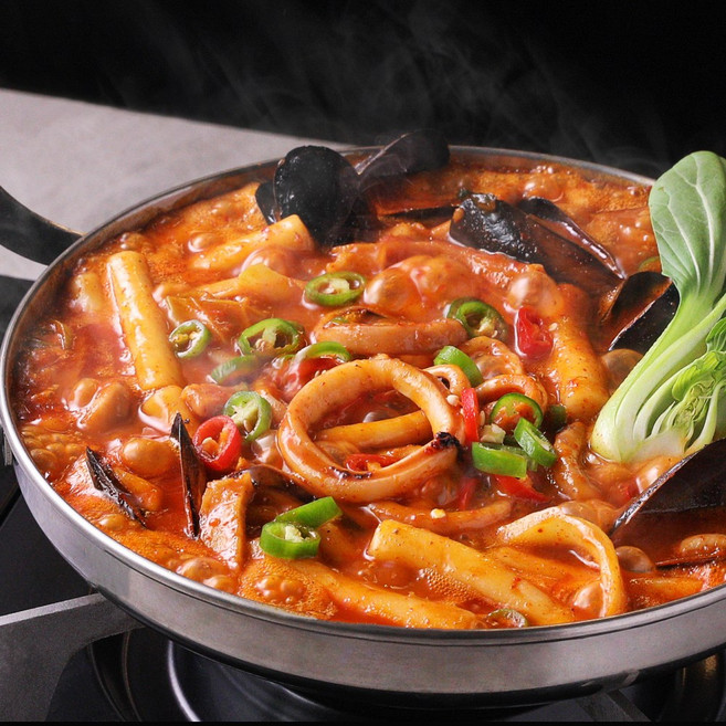 푸딩프렙 오징어해물떡찜 760g 매콤한 별미 안주 밀키트, 1개