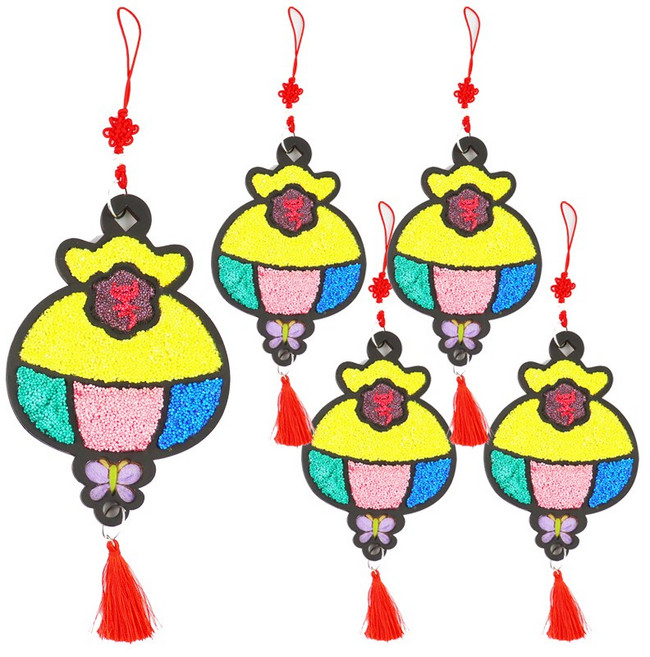 키득키득 빨강 복주머니 클레이세트 노리개 만들기 패키지, PK118-1 둥근복, 5개