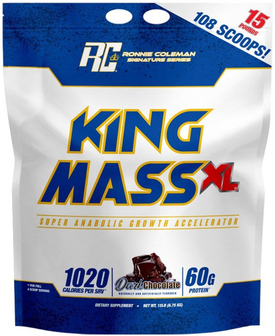 로니콜먼 킹매스 단백질보충제 15파운드 탄수화물 게이너 프로틴 단백질쉐이크, 6.75kg, 1개