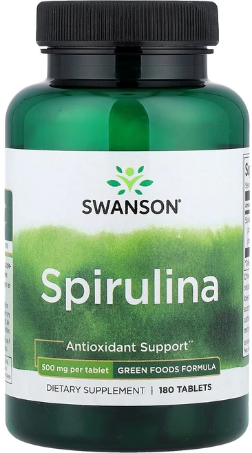 스완슨 Swanson 스피룰리나 500mg 180정123879원산지:기타, 999개, 180정 - 쿠팡