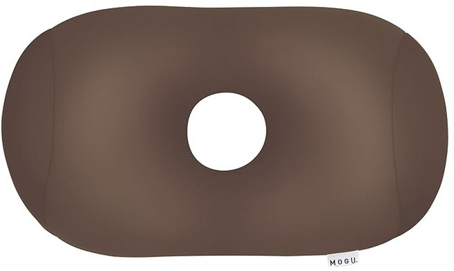 MOGU(모그) 비즈쿠션 브라운 홀베개 (전체 길이 약 35cm), 1개