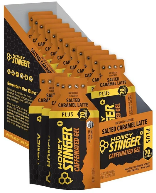 Honey Stinger 허니 스팅어 솔티드 캐러멜 카페인 에너지 젤 31g x 12팩, 1박스 - 쿠팡