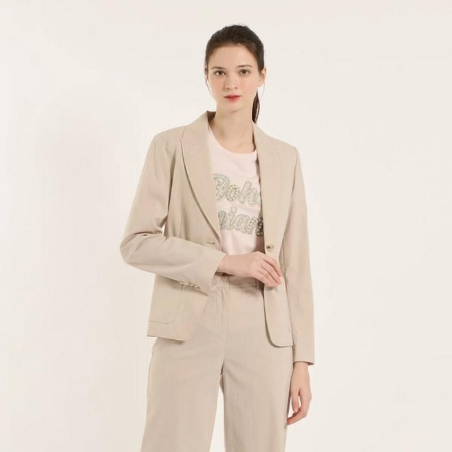 BCBG 린넨 블랜드 싱글 자켓 B5B3J104 RAZ912