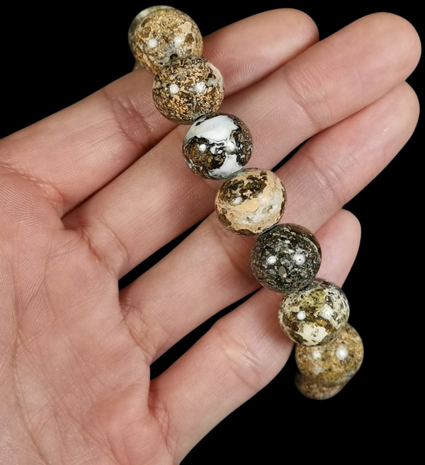 《博古珍藏》泰國龍宮舍利原礦黑靈骨 15MM手鍊