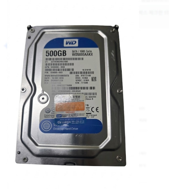HDD 하드디스크 3.5인치 500GB 7200RPM 중고 브랜드 랜덤발송