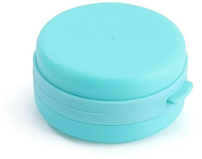 1PC 휴대용 목욕 브러시 바디 스크러버 비누 케이스 실리콘 마사지 헤어 촉각 스폰지, 파란