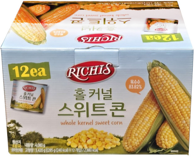 [국내 코스트코] Richis 리치스 스위트콘 340gx12 4080g, 1개, 4.08kg