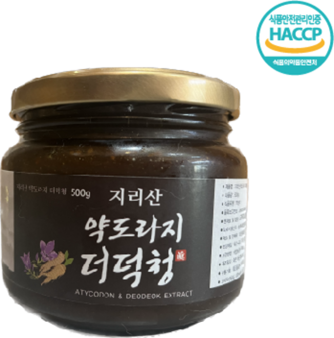 (무료배송) 지리산 6년 장수 도라지 약도라지 더덕청 도라지진액(500g), 500g, 1개, 500g