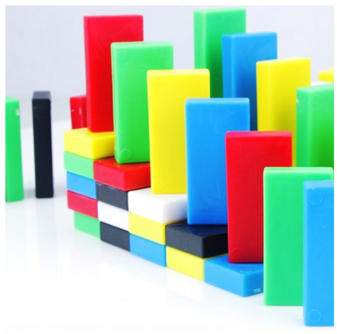 플라스틱블럭 도미노 막대 (6색30개) 블럭쌓기