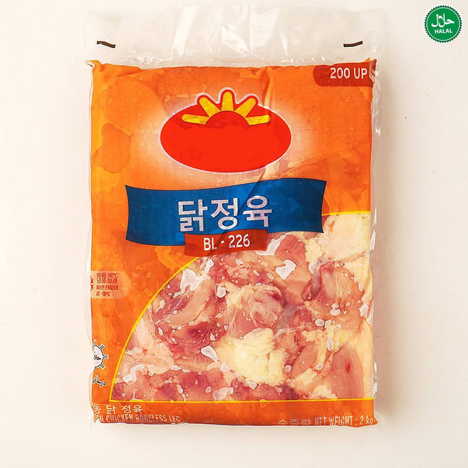 Halal Brazilian Seara Frozen Boneless Chicken Leg 할랄 브라질 냉동 닭정육 ( 뼈 없는 닭다리), 5개, 2kg