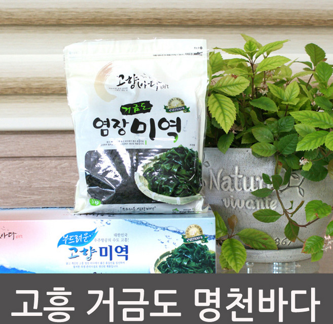 고흥 거금도 염장미역 염장다시마 건미역 건다시마 산모미역 미역줄기, 5개, 염장미역(1kg×5봉)