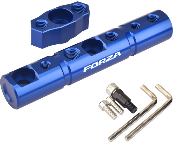 포르자 FORZA 300/250 NSS 350/750 전용 멀티 브라켓 바 내비게이션 스마트폰 거치대 휴대폰거치, 기본 모델명/품번, 블루 가로봉