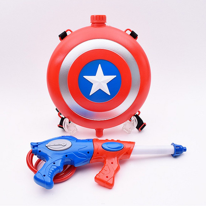 릴팡 마블 캡틴아메리카 배낭물총 /물총놀이/물놀이/물총, 1개