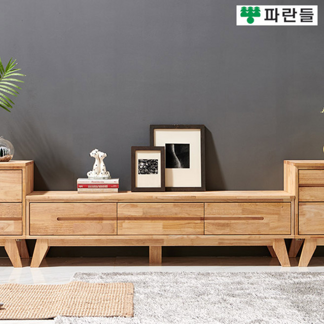 파란들가구 고무나무원목 서랍형 1500 TV거실장 원목거실장, 네츄럴