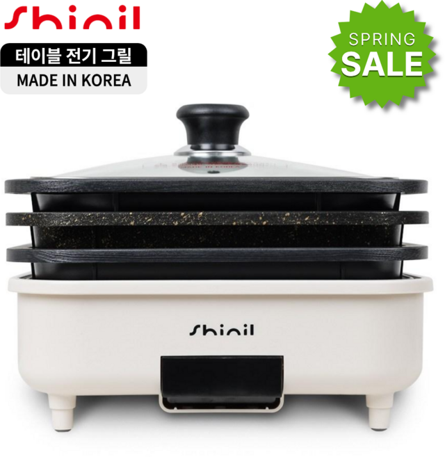 <신제품>신일 국산 스팀 플러스 다용도 멀티쿠커 & 그릴팬, SPP-1003SB