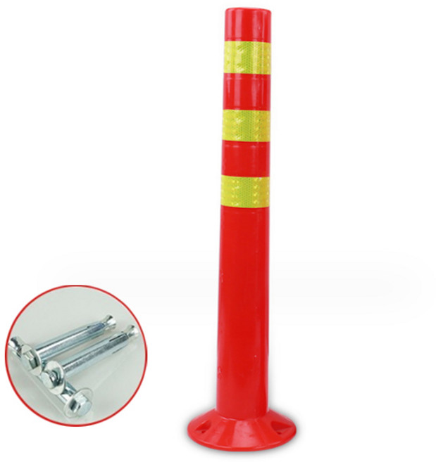 라인테크 안전봉 주차차단봉, 차단봉 형광, 1개