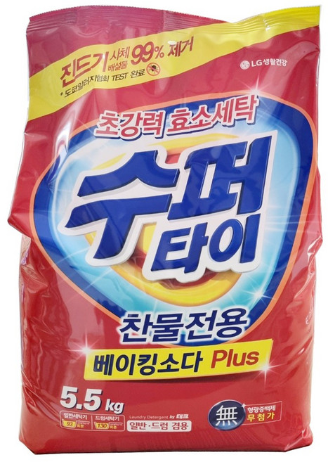 수퍼타이 세탁세제 가루세제 5.5kg, 1개