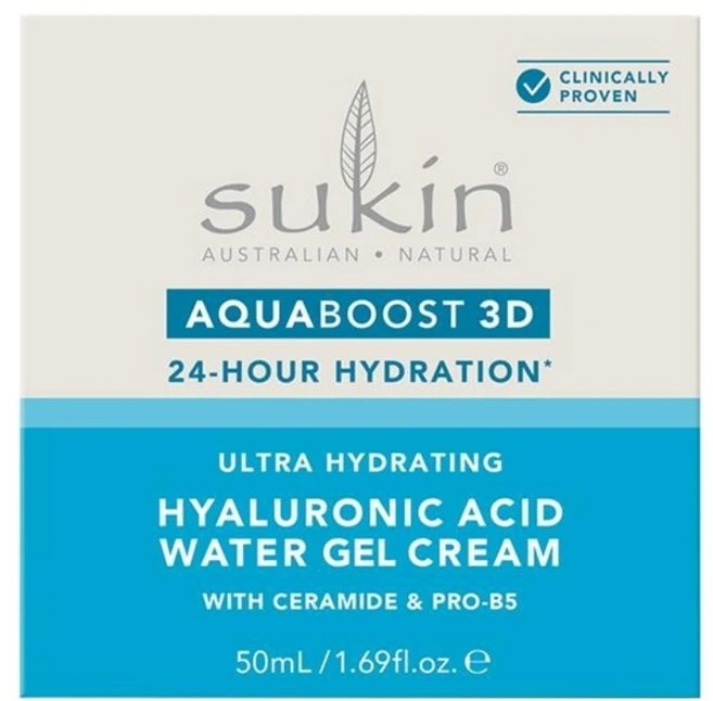호주 수킨 아쿠아부스트 3D 히알루론산 워터 젤 크림 Sukin Aquaboost 3D Hyaluronic Acid Water Gel Cream, 1개, 50ml - 쿠팡