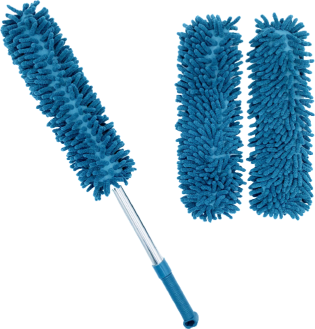 노블홈 만능 길이조절 먼지털이개 스틱1+리필3, 1세트, 혼합색상