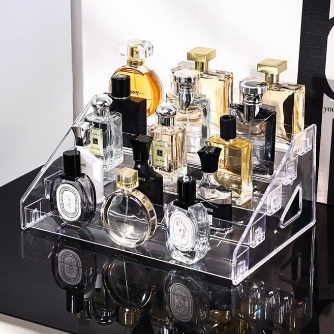원풍룽 다용도 계단형 정리함 향수 진열대, 투명, 1개