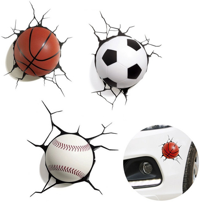 도나토르 차량용 3D 스티커 흠집 자동차 기스2P, 2개, 농구공