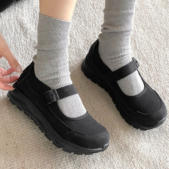 꼼지락 벨크로 메리제인 통굽 키높이 운동화 스니커즈