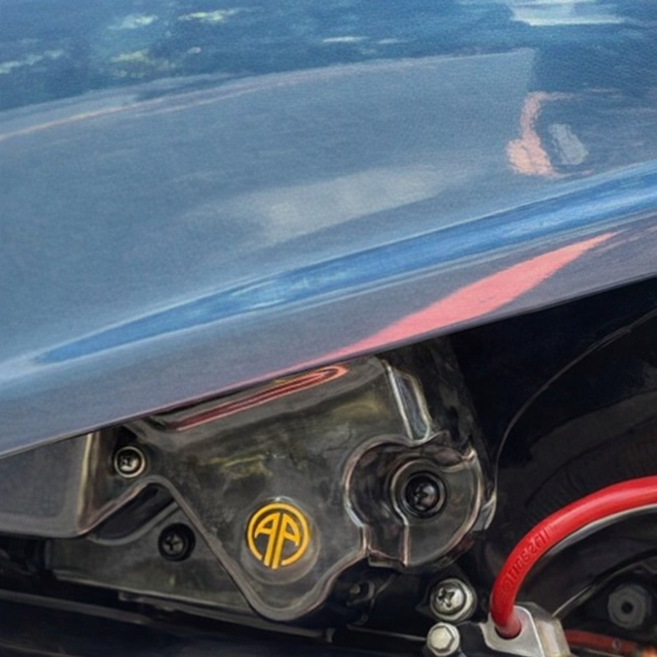 御前二輪 ARMASPEED 碳纖維空濾蓋 for VESPA GT300 引擎, 1個, 鍛造碳纖維