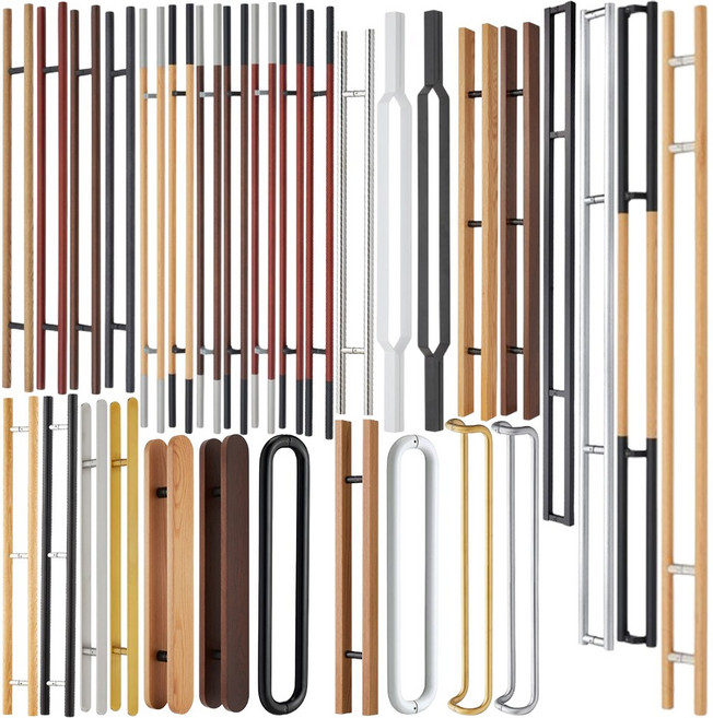 강화도어 손잡이 유리문 우드 원목 출입문 상가 철문 장축 GAN81네츄럴 센터1000mm, 홀간격센터1000mm, 32.GS184연두색 센터1000X25mm, 1개