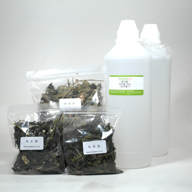 [더위치] 어성초 자소엽 녹차 키트 (타입2) 헤어팩 만들기, 1개