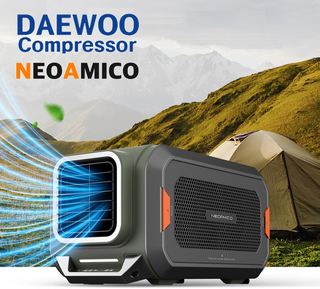 대우컴프레셔 캠핑용 냉방/냉난방 에어컨 CA50HA 그린 이동식 실외기없는 휴대용 미니 캠핑 국산 냉난방기 캠핑용품 소형 아기 유아 차박 텐트 무시동 에어컨 네오아미코, CA50HAP